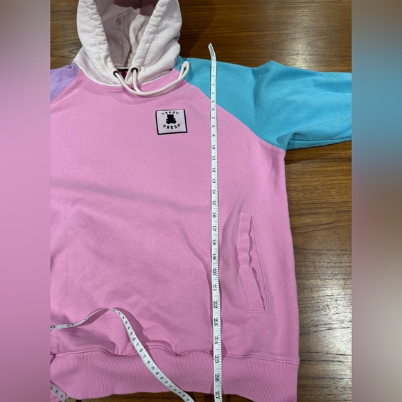 Teddy Fresh Multicolor Color Block Pastel Pullover Hoodie Size XXL 2XL Flaw - Picture 7 of 8